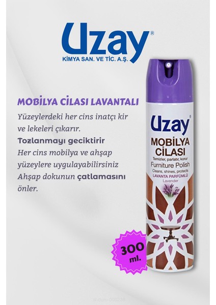 250 Adet Gül Kokulu Islak Havlu, Lavantalı Mobilya Cilası Hediyeli