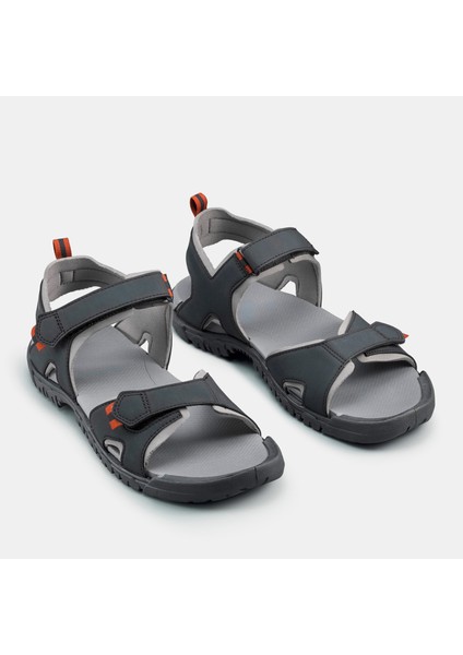 Quechua Erkek Outdoor Sandalet - Gri/Turuncu - NH100
