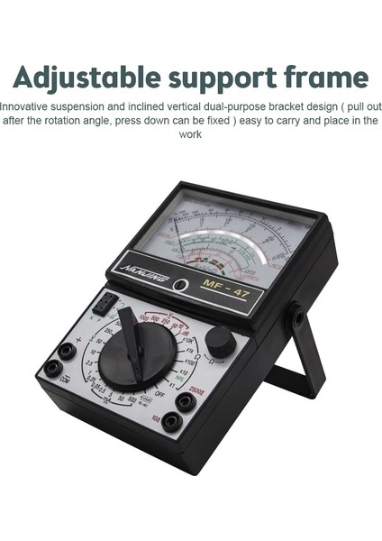 Siyah MF47 Pointer Multimetre Dc/ac Gerilim Akım Test Cihazı Direnç Kapasite Ölçer Buzzer 2500 V ile Yüksek Hassasiyetli Alet (Yurt Dışından) fiyatları