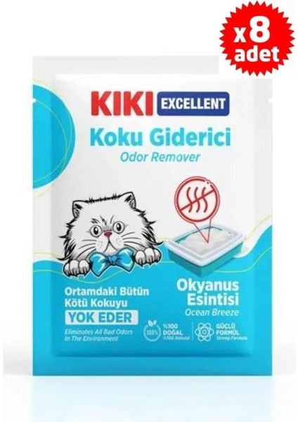Excellent Kedi Kumu Koku Giderici -Okyanus Esintisi 25 Gr. x 8 Adet