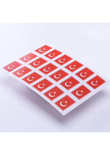 Türk Bayrağı Sticker Seti, A5, 10 Adet