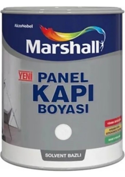 Panel Kapı Boyası Solvent Bazlı 1 Lt - Beyaz Marshall Ba