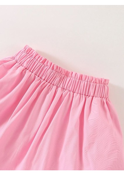 Kız Çocuk Papyonlu Üst ve Pileli Etekli Takım modelleri