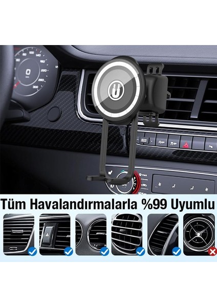 Ayarlanabilir Ultra Güçlü Havalandırma Güçlü Magsafe Araç Içi Telefon Tutucu Araç Tutucu