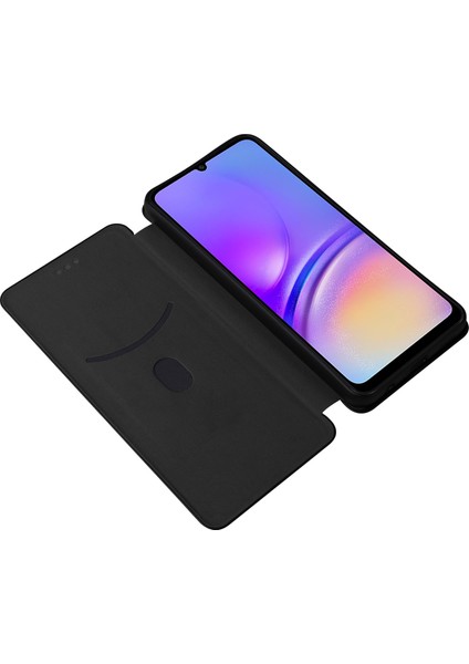 Samsung Galaxy A05 4g Kasa Karbon Fiber Doku Deri Telefon Kılıfı (Yurt Dışından)