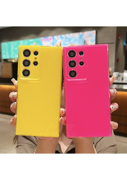 Samsung Galaxy S24 Için Ultra Kasa Hassas Lens Koruma Glitter Tpu Nı Telefon Kılıfı (Yurt Dışından)