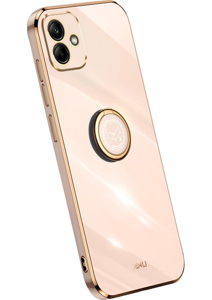 Samsung Galaxy A05 Için 4g Kasa Elektrapılaşma Kenar Yüzüğü Kickstand Tpu Telefon Kılıfı (Yurt Dışından)