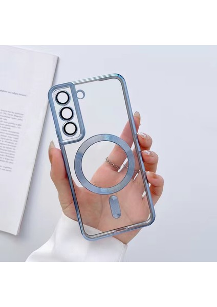 Samsung Galaxy S22 5g Case Dahili Lens Filmi Tpu Manyetik Telefon Kılıfı (Yurt Dışından)