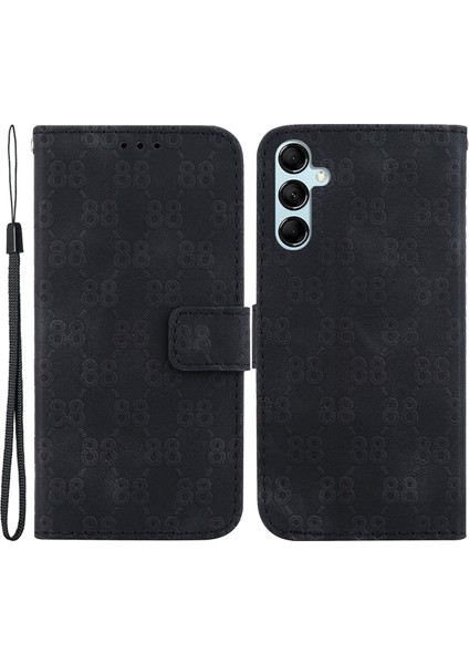 Samsung Galaxy A15 4g Kasa Çift 8 Şekilli Deri Deri Stand Cep Telefonu Telefon Kılıfı (Yurt Dışından)