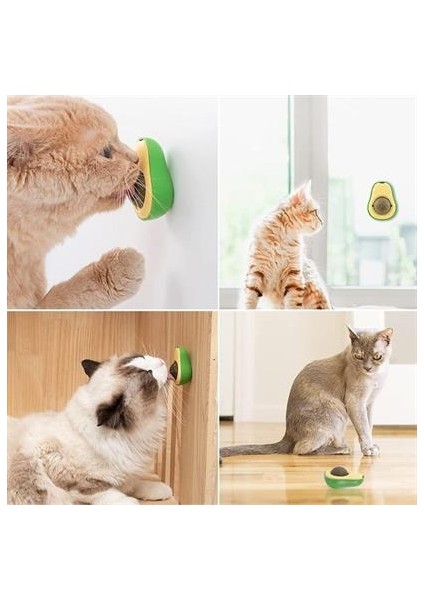 Avokado Model Yapışkanlı Kedi Oyuncağı Yenilebilir Kedi Nanesi Otu