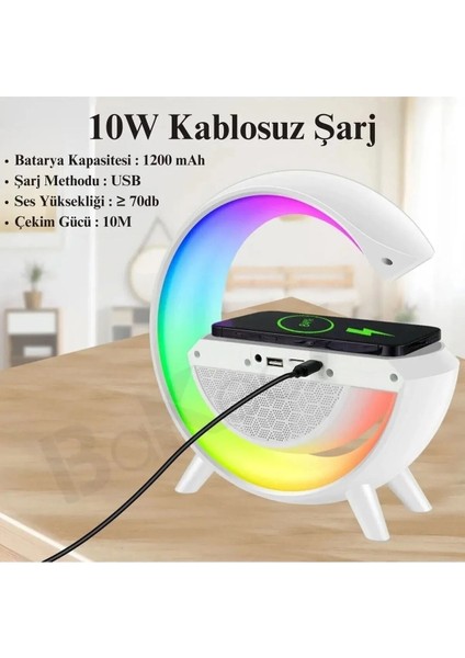 2 Yıl Masa Lambası ve Gece Lambası Speaker Kablosuz Şarj Özellikli, Alarmlı, Işıklı, Bluetooth Hopa fırsatları