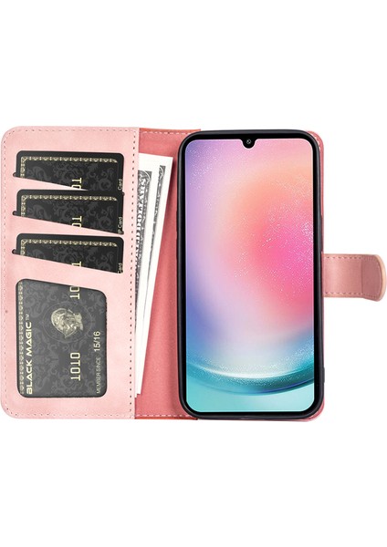 Samsung Galaxy A25 Için 5g Case Pu Deri Cüzdan Stand Çift Renkli Cep Telefonu Telefon Kılıfı (Yurt Dışından)