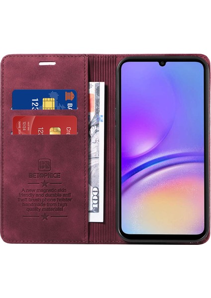 Samsung Galaxy A05 4g Kasa Rfıd Engelleme Cüzdan Deri Cep Telefonu Sı Telefon Kılıfı (Yurt Dışından)