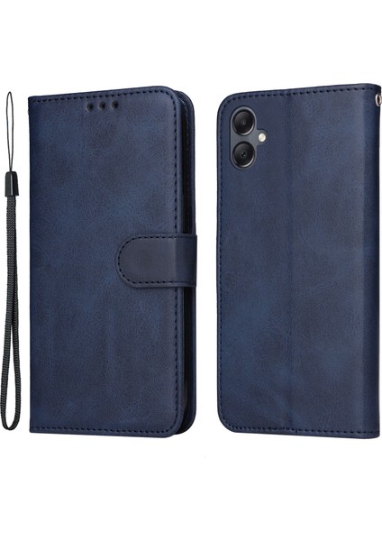 Samsung Galaxy A05 Için 4g Case Buzağı Doku Deri Telefon Cüzdan Telefon Kılıfı (Yurt Dışından)