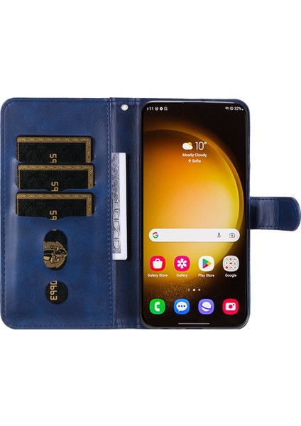 Samsung Galaxy S24 Ultra Pu Deri Fermuar Cüzdan Telefon Kılıfı (Yurt Dışından)