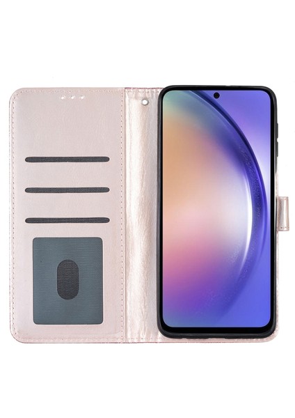 Samsung Galaxy S24 Için+ Kasa Işıltılı Cüzdan Standı Altın Telefon Kılıfı (Yurt Dışından)