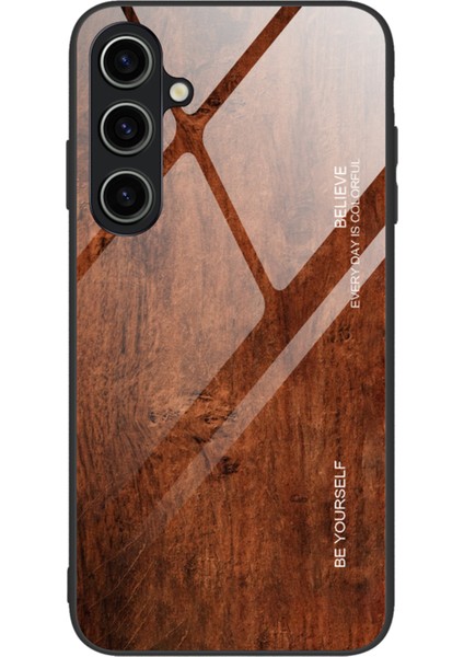 Samsung Galaxy A15 Için 4g Temperli Cam Tpu Çerçeve Şok Geçirmez Telefon Case Coffee Telefon Kılıfı (Yurt Dışından)