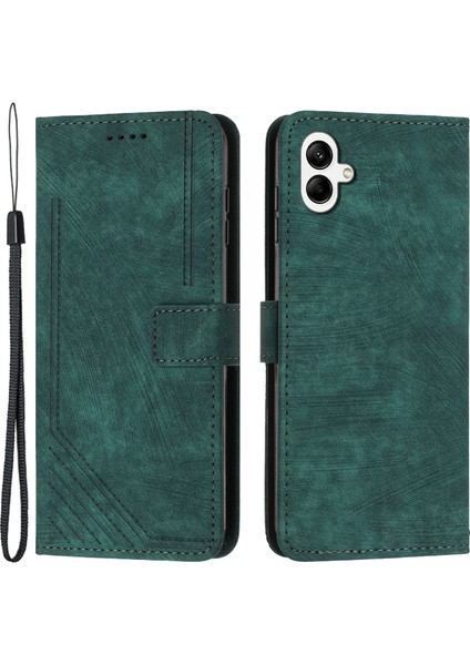 Samsung Galaxy A05 Için 4g Kasa Tpu+Pu Deri Stand Cüzdan Telefon Koruyucu Telefon Kılıfı (Yurt Dışından)