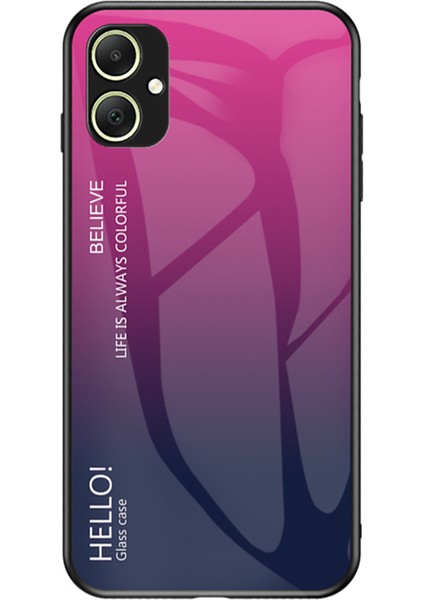 Samsung Galaxy A05 Için 4g Kasa Damla Damlı Temsilli Cam+Pc+Tpu Gradient Telefon Sınıflandırıcı Gül Telefon Kılıfı (Yurt Dışından)