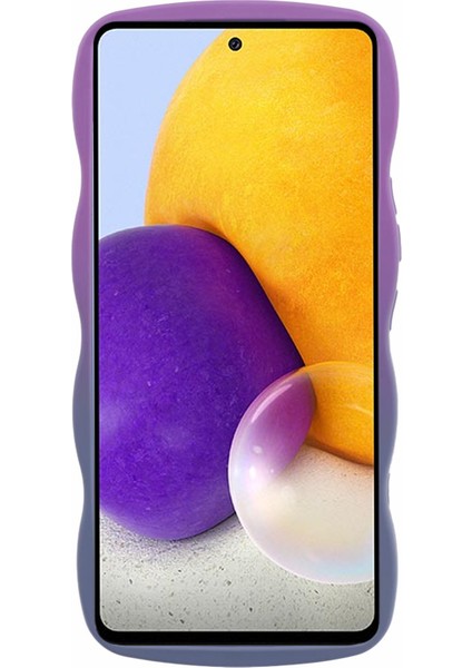 Samsung Galaxy A72 4g 5g Vaka Dalga Kenarı Tamı Tpu Telefon Ası+Lavanta Telefon Kılıfı (Yurt Dışından)