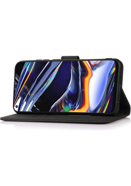 Samsung Galaxy A05 Için Khazneh 4g Dava Dokulu Deri Cep Cüzdan Stand Kabuk Telefon Kılıfı (Yurt Dışından)