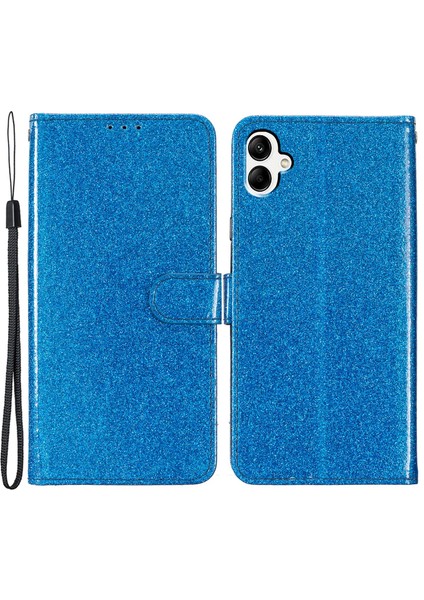Samsung Galaxy A05 Için 4g Işıltılı Pu Deri Cüzdan Telefon Kasası Şok Geçirmez Flip Standı Telefon Kılıfı (Yurt Dışından)