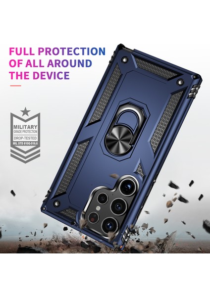 Samsung Galaxy S24 Ultra Case Tpu+Pc Ring Kickstand Telefon Geri Kabuk Için Telefon Kılıfı (Yurt Dışından) fiyatları