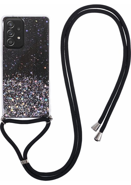Samsung Galaxy A52 4g A52S 5g A52 5g Case Sparkle Epoxy Tpu Lanyard Telefon Kılıfı (Yurt Dışından)