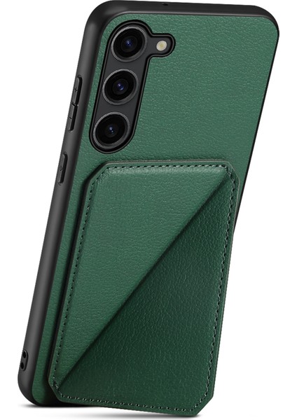 Samsung Galaxy S21 Fe 5g Kasa Deri+Pc+Tpu Gizli Kart Tutucu Telefon Kılıfı (Yurt Dışından)