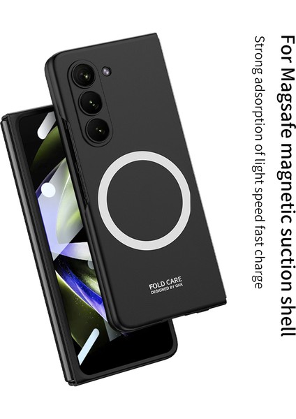 Samsung Galaxy Z Fold5 5g Ince Için Sert Pc Temperli Cam Film Silvermagsafeuyumlu Telefon Kılıfı (Yurt Dışından)