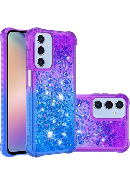 Samsung Galaxy A15 5g Vaka Gradyan Sıvı Yumuşak Tpu Telefon Geri Kabuk Araştırması+Gök Telefon Kılıfı (Yurt Dışından)