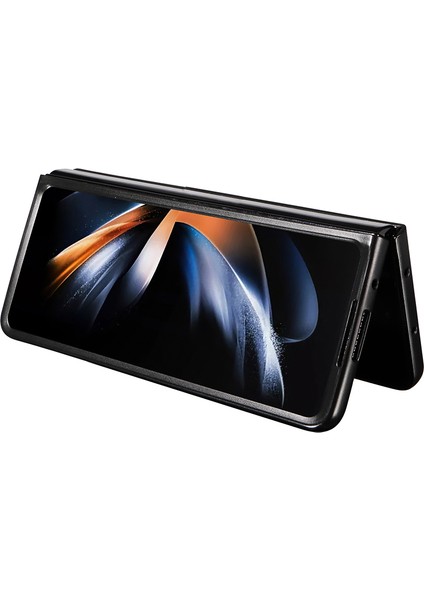 Samsung Galaxy Z For Four Case Z FOLD555 5g Pu Deri Kaplamalı Pc Litchi Doku Koruyucu Telefon Kılıfı (Yurt Dışından)