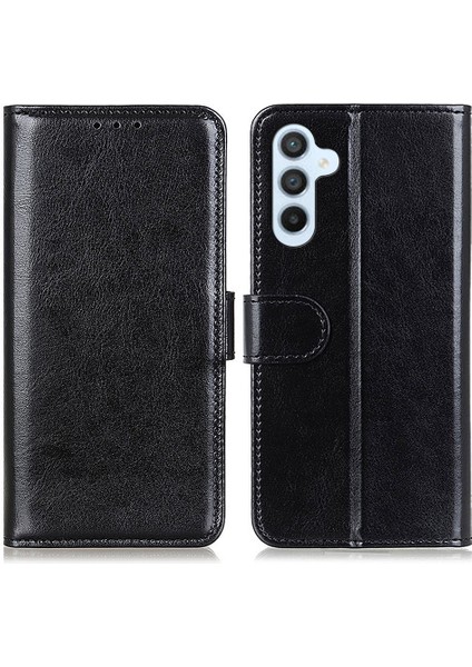 Samsung Galaxy S24 Için+ Case Çılgın At Doku Pu Deri Cüzdan Manyetik Kabuk Telefon Kılıfı (Yurt Dışından)