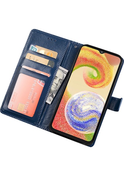 Samsung Galaxy A05 Için Idewei 4g Pu Pu Deri Stand Cep Telefonu Kapağı (Çılgın At Dokusu) Telefon Kılıfı (Yurt Dışından)