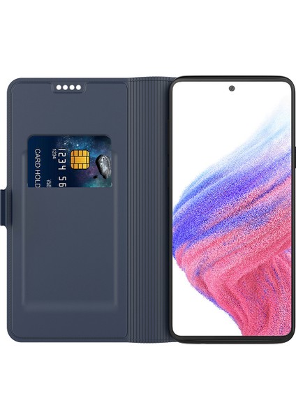 Samsung Galaxy A05 Için 4g Pu Deri Flip Cover Telefon Kılıfı (Yurt Dışından)