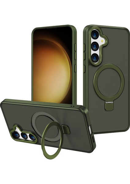 Samsung Galaxy S24 Için Magsafe Anti Drop Tpu+Pc Kickstand Telefon Kılıfı (Yurt Dışından)