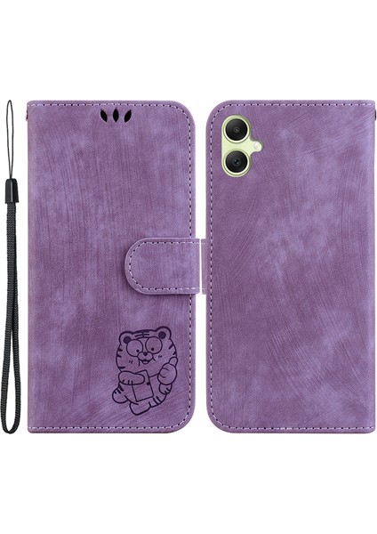 Samsung Galaxy A05 4g Case Lovely Tiger Pu Deri Deri Kitap Tarzı Telefon Kılıfı (Yurt Dışından)