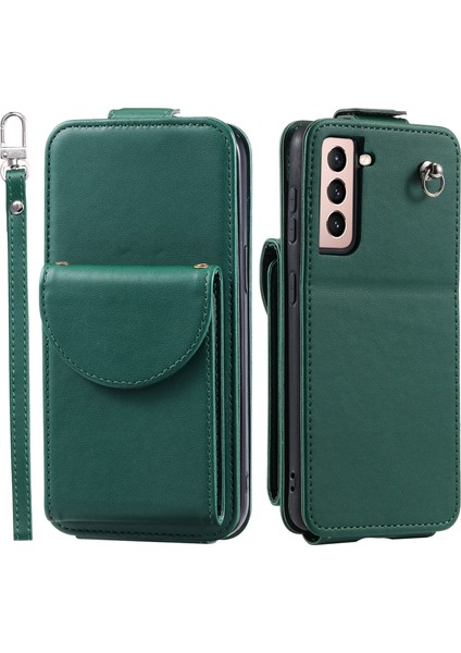 Samsung Galaxy S21 Fe 5g Case Pu Pu Deri+Tpu Dikey Flip Stand Telefon Kılıfı (Yurt Dışından)