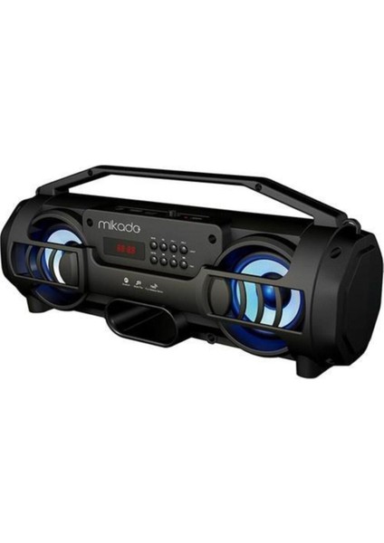 Siyah MD-BT38 Freestyle Siyah Işıklı Bt-Tf-Usb-Aux-Tws Kablosuz Mp3 Oynatıcı Hoparlör Ses Bombası 2