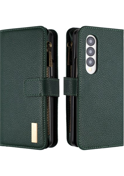 Samsung Galaxy Z Kat3 5g Litchi Doku Pu Deri Flip Cover Telefon Kılıfı (Yurt Dışından)