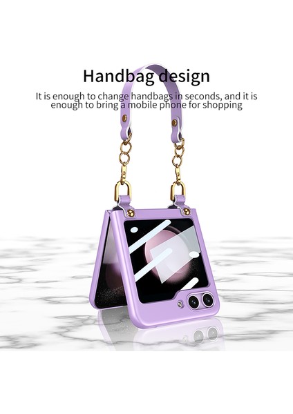 Samsung Galaxy Z Flip5 5g El Strap Pc Ultra Ince Koruyucu Entegre Küçük Ekranlı Film Telefon Kılıfı (Yurt Dışından) fiyatları