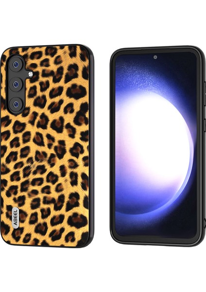 Samsung Galaxy S23 Fe Leopard Doku Pu Deri+Tpu+Pc Telefon Kılıfı (Yurt Dışından)