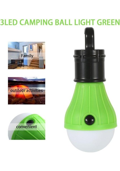 Kancalı 3 LED Ultra Parlak Dış Mekan Kolu Kamp Lambası Çadır Ampulü (Yurt Dışından)