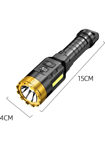 600 Mah Süper Parlak El Feneri Su Geçirmez Spot USB Cob El Feneri Cob Açık Balıkçılık Kamp Için Taşınabilir Çalışma Işığı (Yurt Dışından) fiyatları