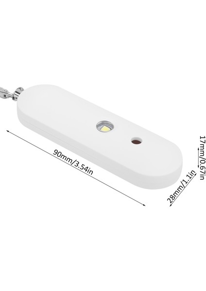 Yüksek Kaliteli Çift Hoparlör Su Geçirmez Kendini Savunma Alarm Anahtarlık W/led Işık (Yurt Dışından)