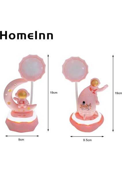 Homeınn Karikatür Astronot Lamba Yumuşak Aydınlatma Astronot Spaceman LED Gece Başucu Lambası Hediye (Yurt Dışından) fiyatları