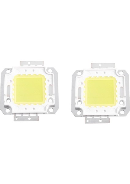 2x Kare Şekli Beyaz Dc Işık Lambası Cob Smd LED Modül Çip 30-36V 20W (Yurt Dışından)