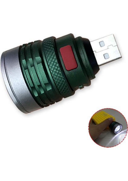 Ultra Parlak Taşınabilir USB El Feneri Mini Yakınlaştırılabilir 3 Mod USB Flaş Işıklı Fener Fener USB Arayüzü Güç Bankası ile Güç (Yurt Dışından)