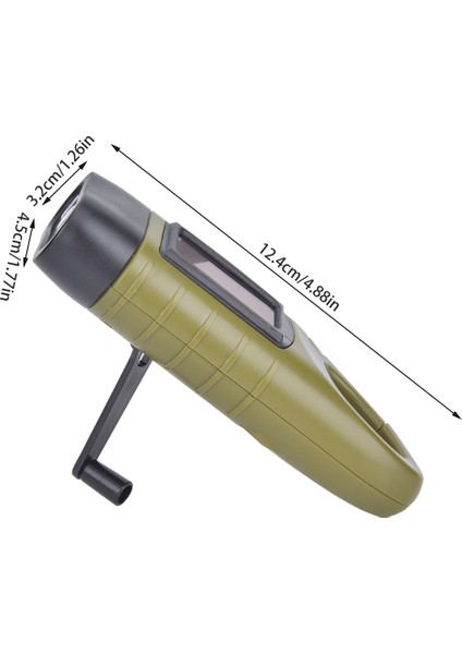 El Krank El Feneri Güneş Karabina Torch Şarj Edilebilir LED Dinamo Taşınabilir Su Geçirmez Kamp Açık Tırmanma Için (Yurt Dışından) modelleri