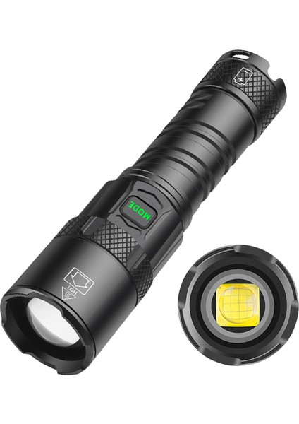 En Güçlü El Feneri Şarj Edilebilir Teleskopik Zoom Girişi ve Çıkışı Yüksek Uzun Menzilli Parlama Feneri, XHP160 (Yurt Dışından) fiyatları